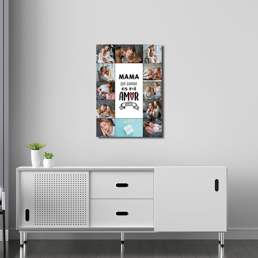 Cuadro Personalizado para Mamá con 12 Fotos
