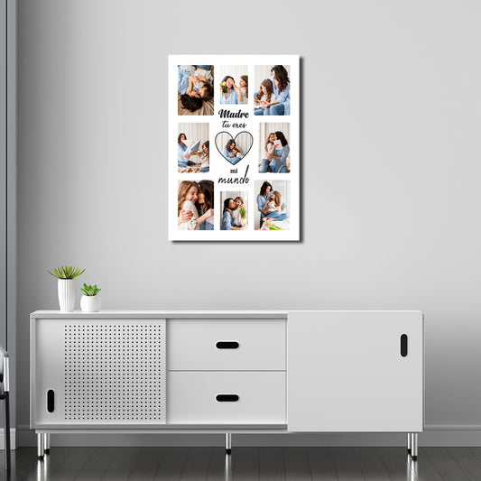 Cuadro Personalizado para Mamá Foto Corazón