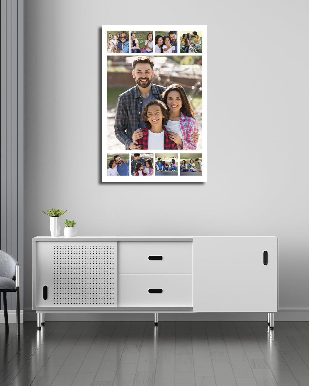 Cuadro Personalizado 40x60 cm Vertical con 9 Fotos