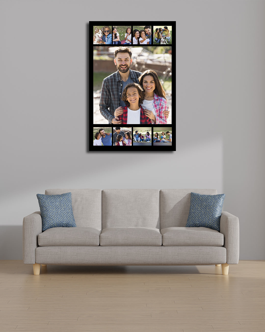 Cuadro Personalizado 40x60 cm Vertical con 9 Fotos