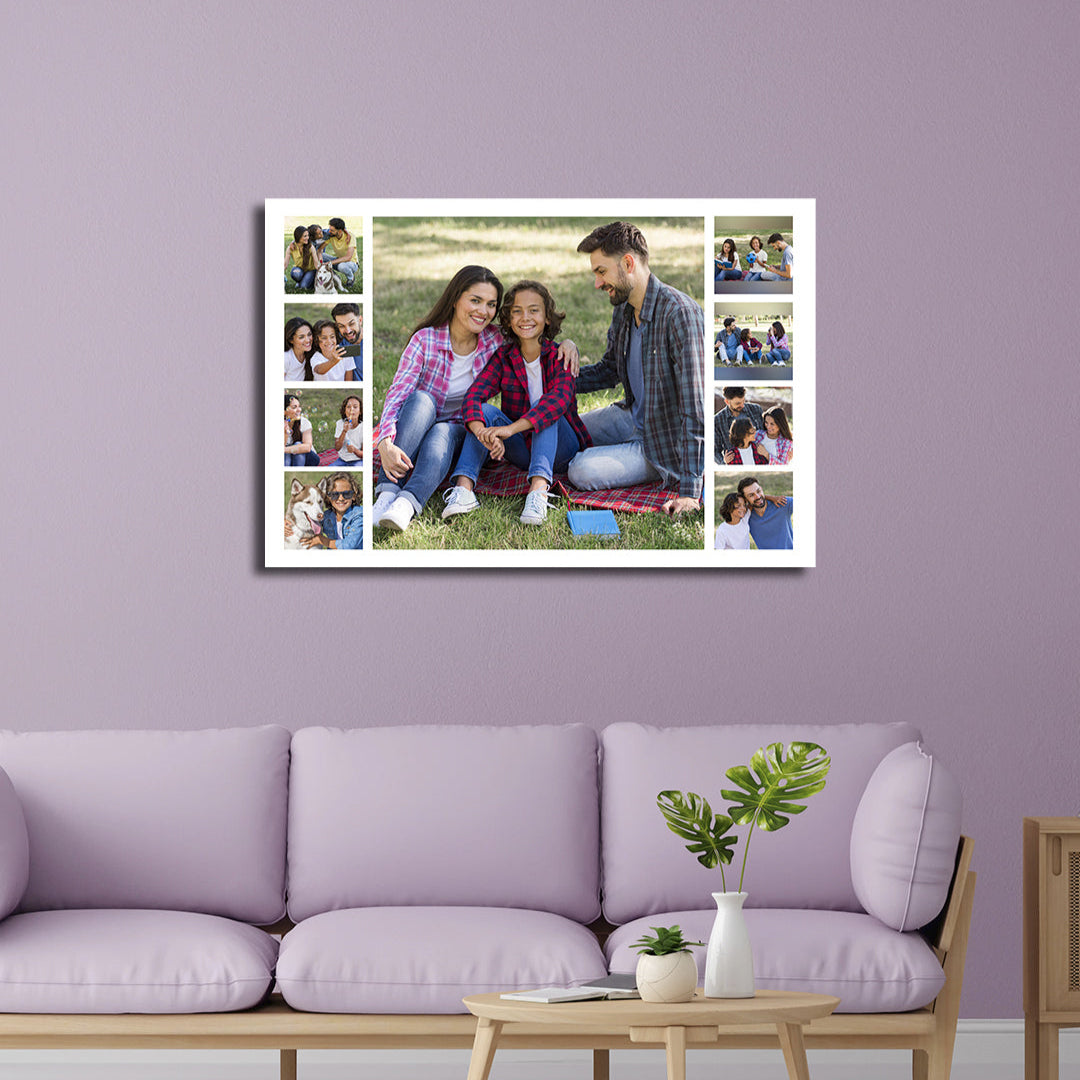 Cuadro Personalizado 60x40 cm Horizontal con 9 Fotos