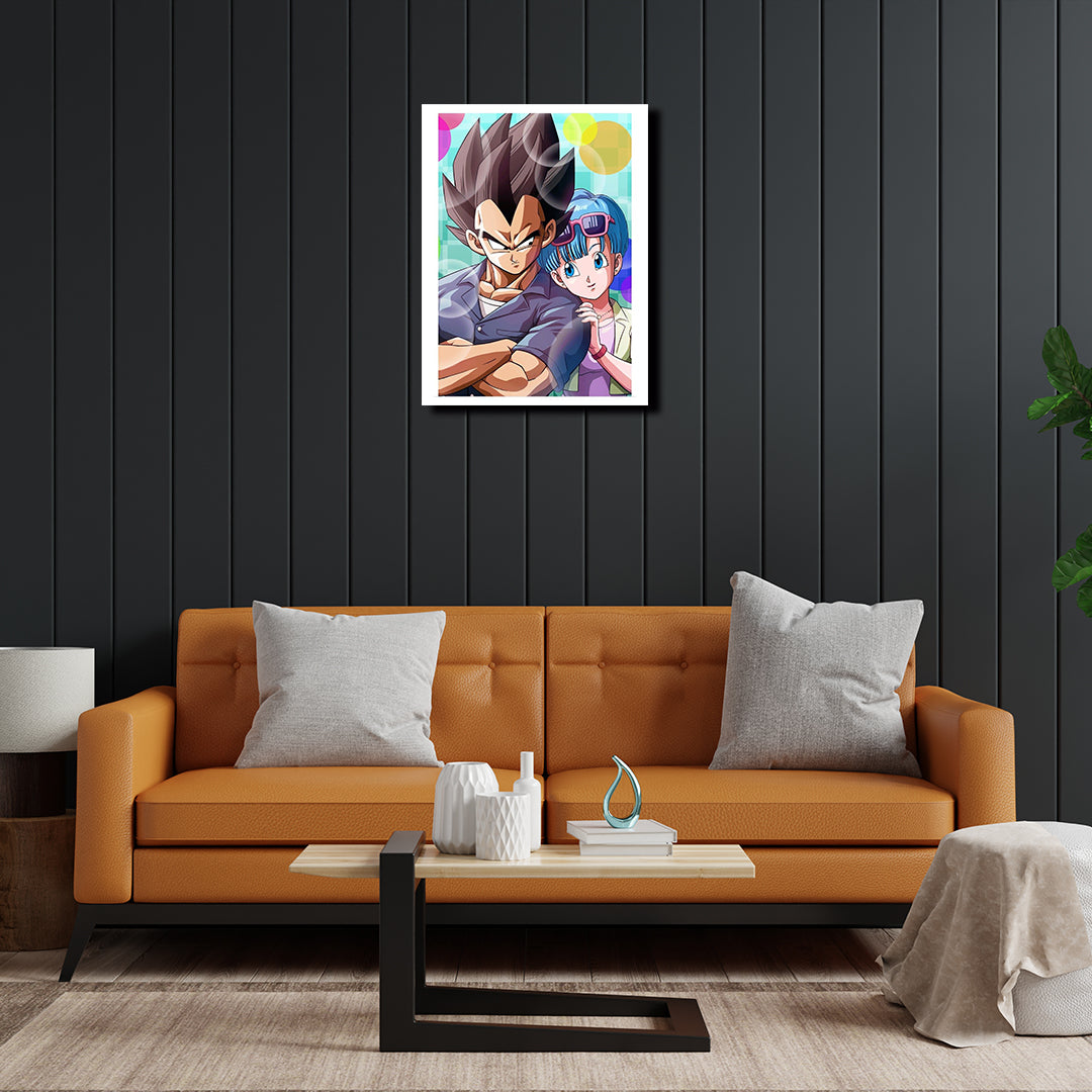 Cuadro Dragon Ball Bulma y Vegeta (Envío gratis y pago contra entrega)