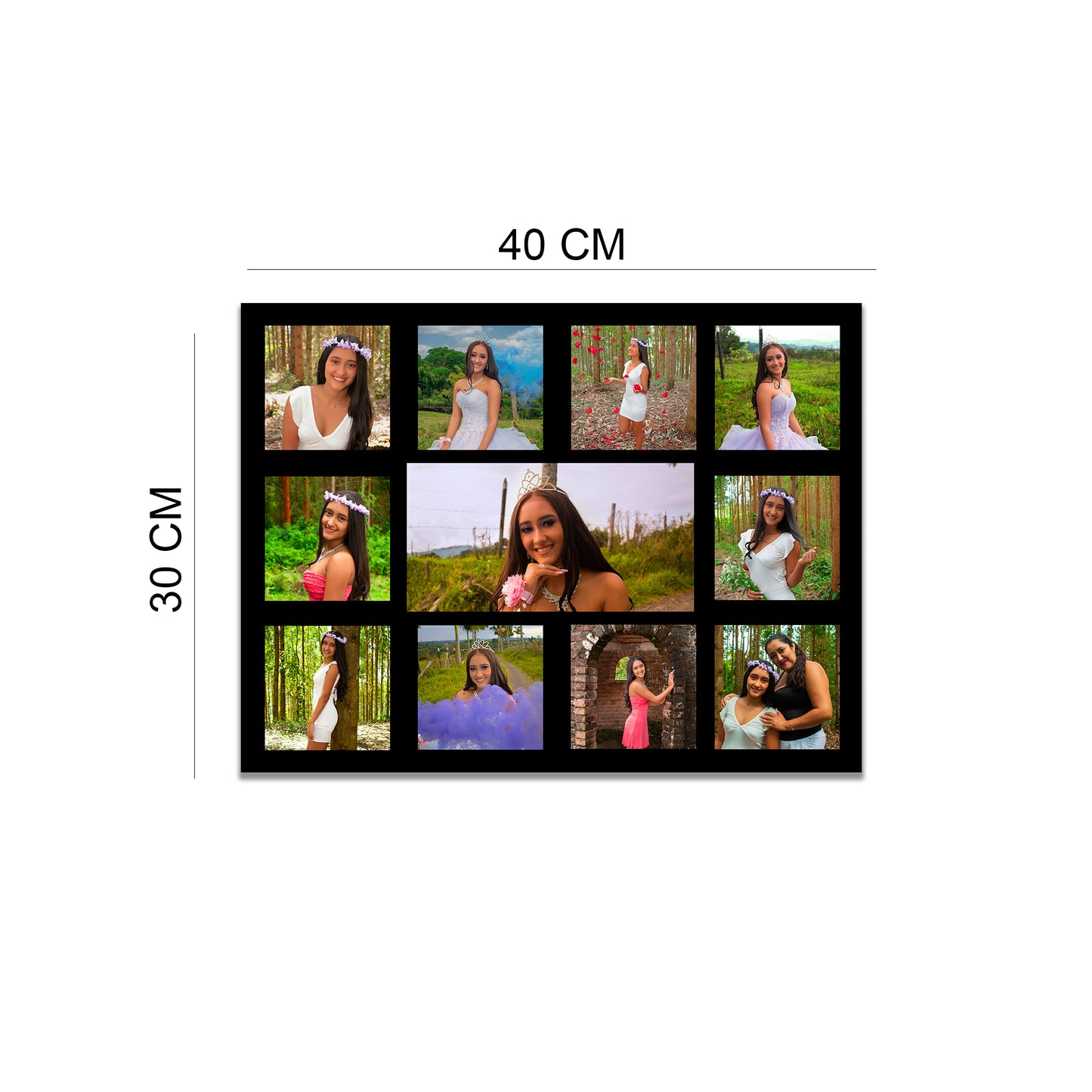 Cuadro Personalizado con 11 Fotos | 40x30 cm