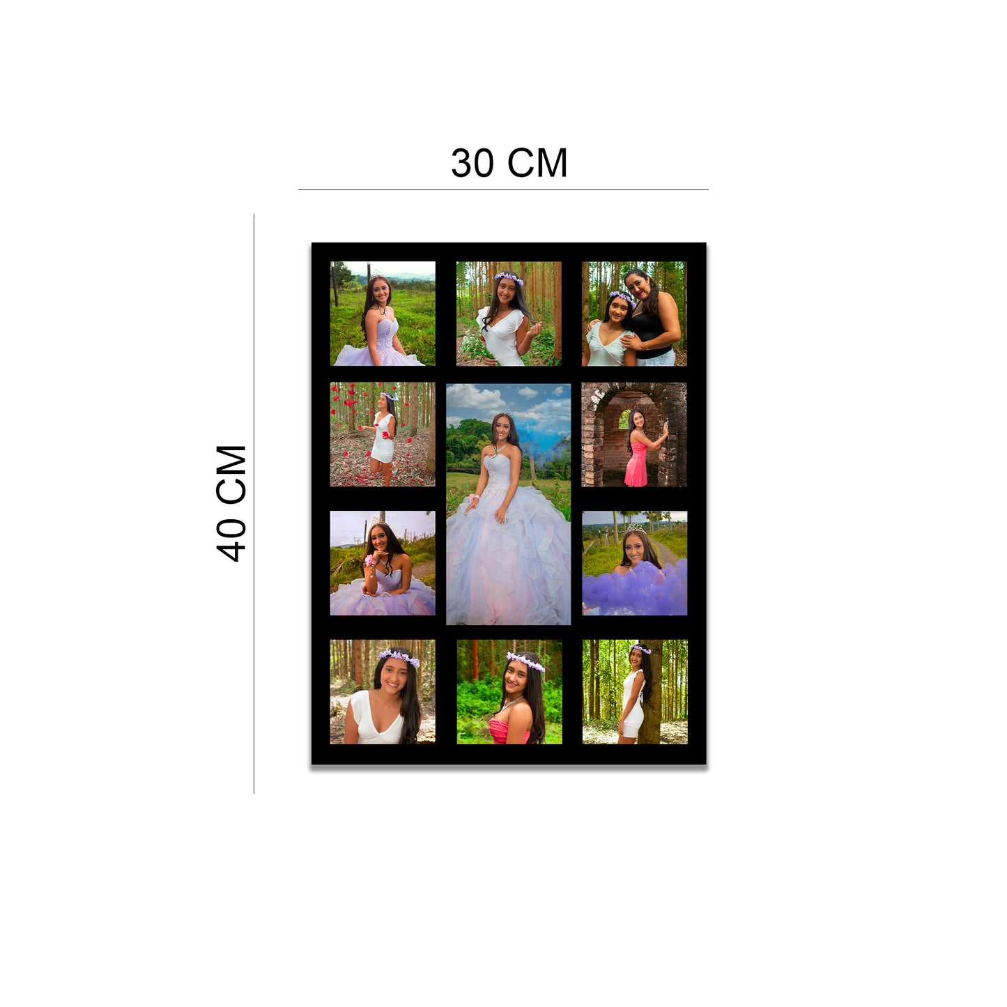Cuadro Personalizado con 11 Fotos | 40x30 cm