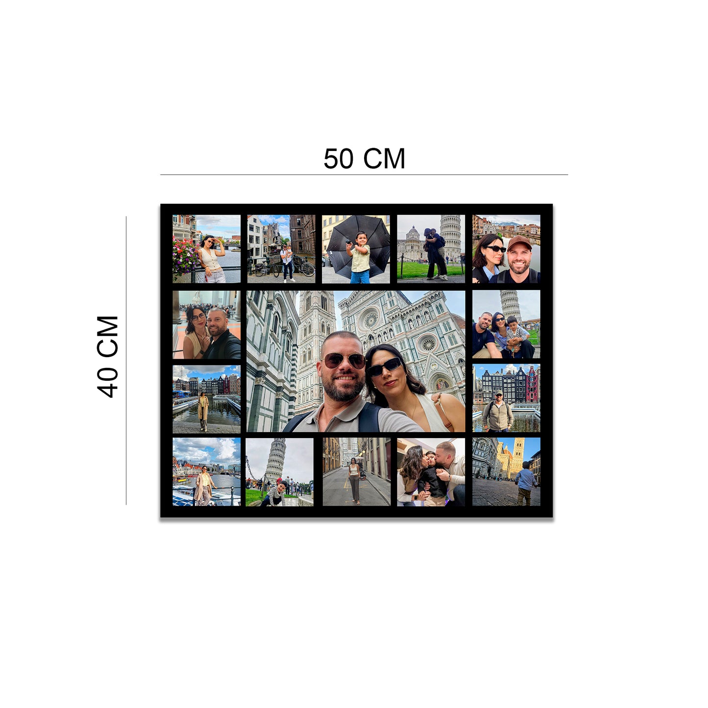 Cuadro Personalizado con 15 Fotos | 50X40 cm
