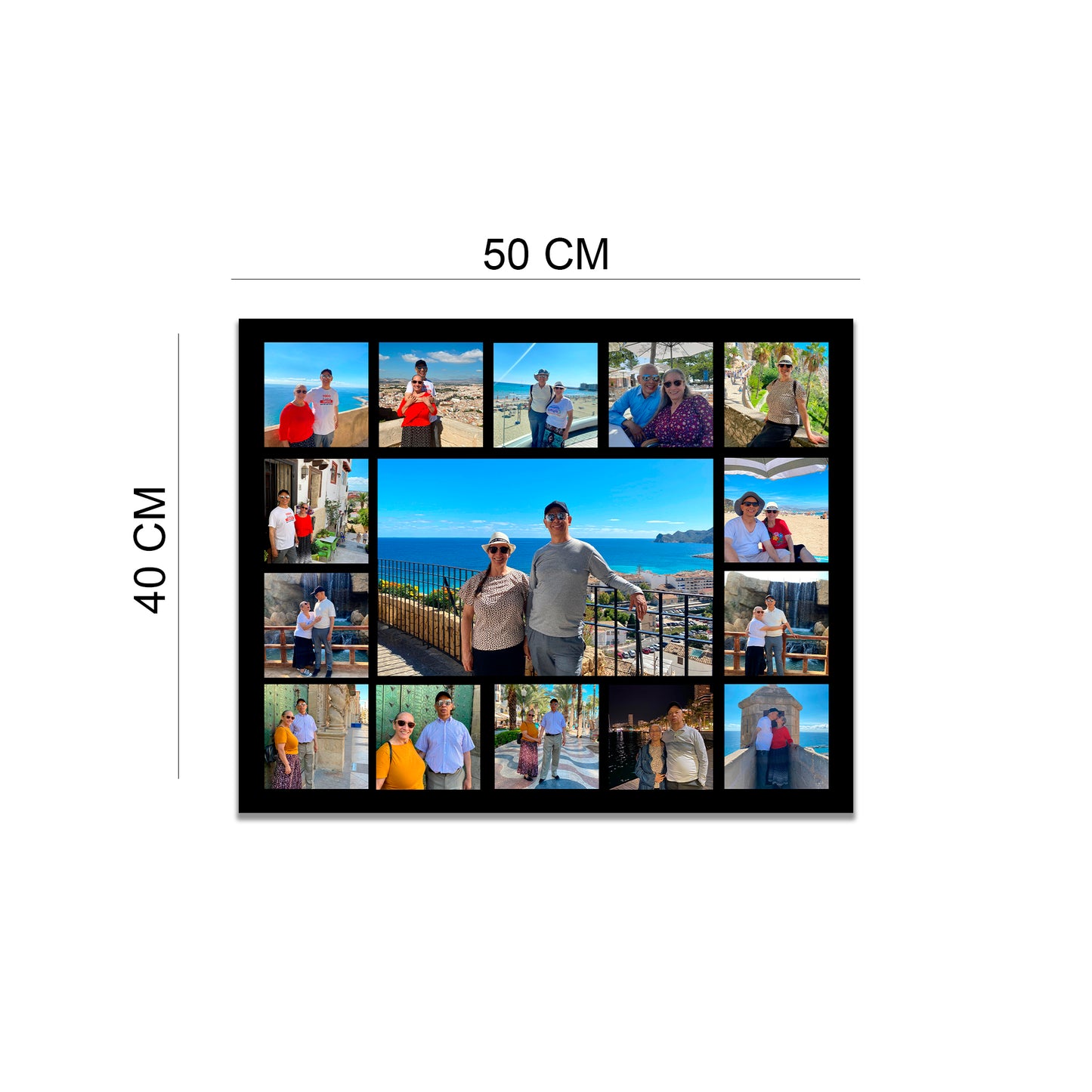 Cuadro Personalizado con 15 Fotos | 50X40 cm