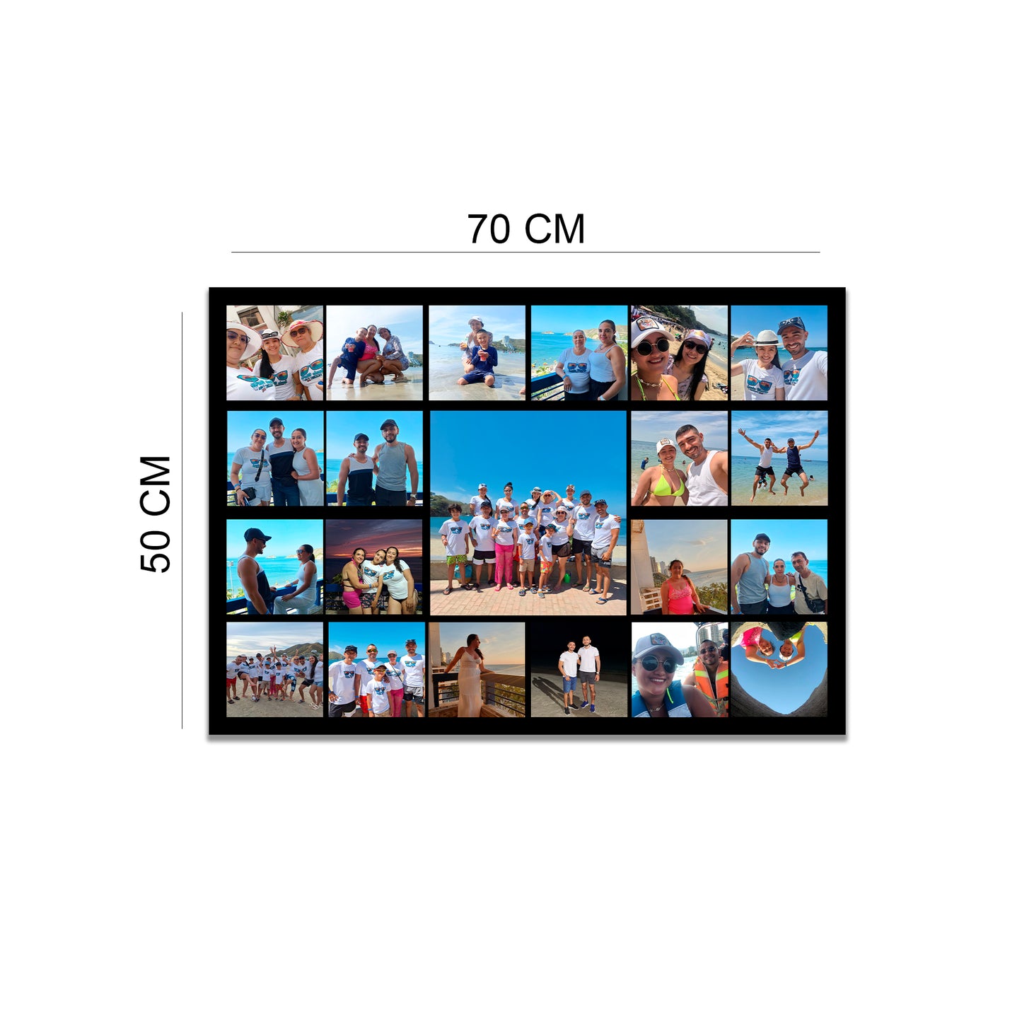 Cuadro Personalizado con 21 Fotos | 50x70 cm