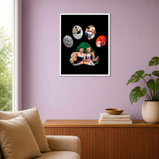 Cuadro Personalizado para Mascotas con 5 Fotos | 50x40 cm