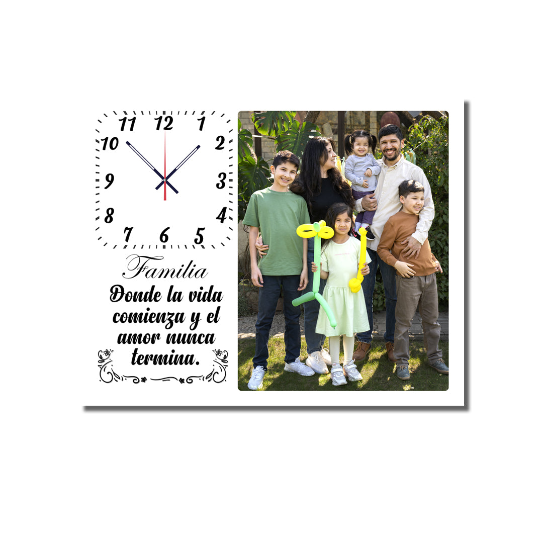 Cuadro Reloj Personalizado 50x40 cm con 1 Foto