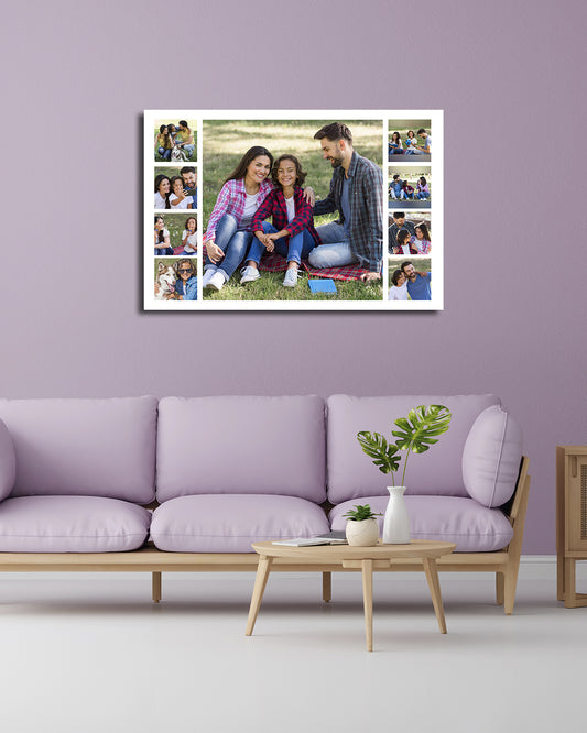 Cuadro Personalizado 60x40 cm Horizontal con 9 Fotos