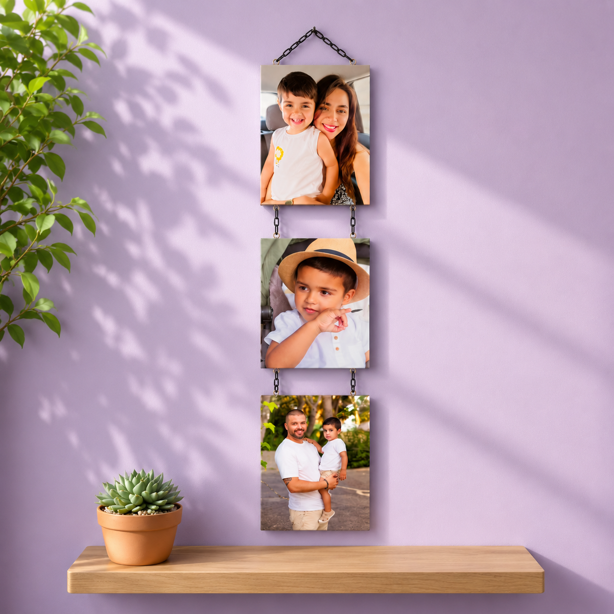 Combo 3 Cuadros en Cadena Personalizados 15x20 cm
