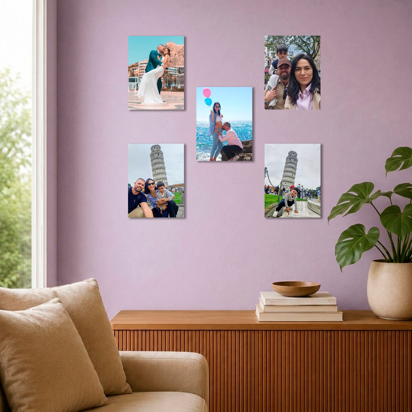 Combo 5 Cuadros Personalizados con Fotos | 15x20 cm
