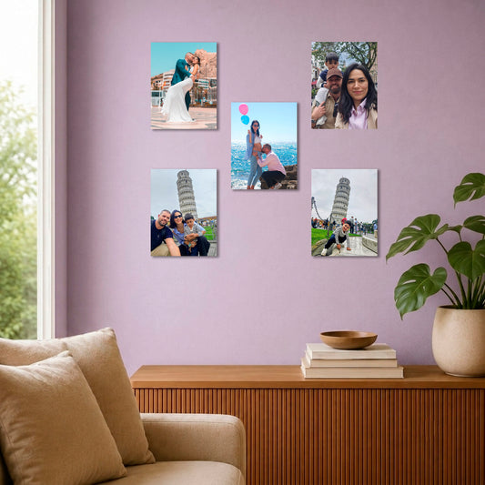 Combo 5 Cuadros Personalizados con Fotos | 15x20 cm