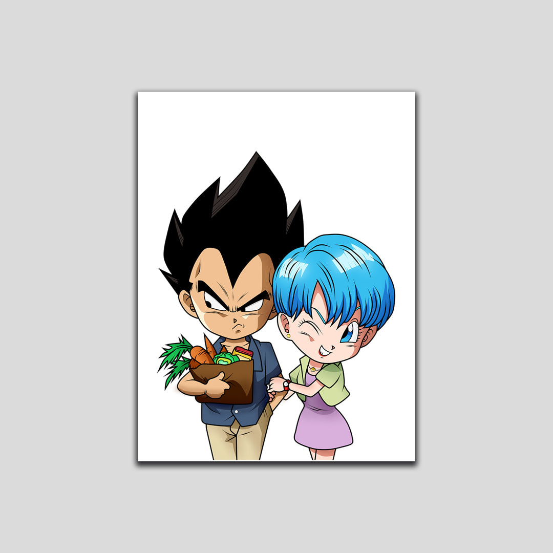 Cuadro Dragon Ball Bulma y Vegeta (Envío gratis y pago contra entrega)