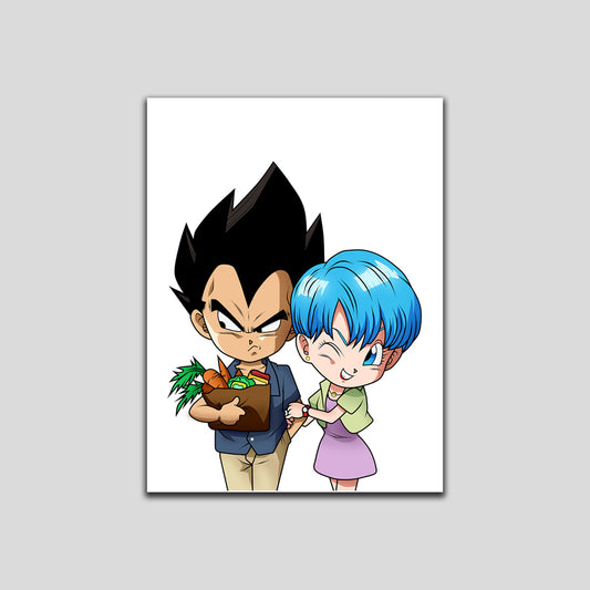 Cuadro Dragon Ball Bulma y Vegeta (Envío gratis y pago contra entrega)